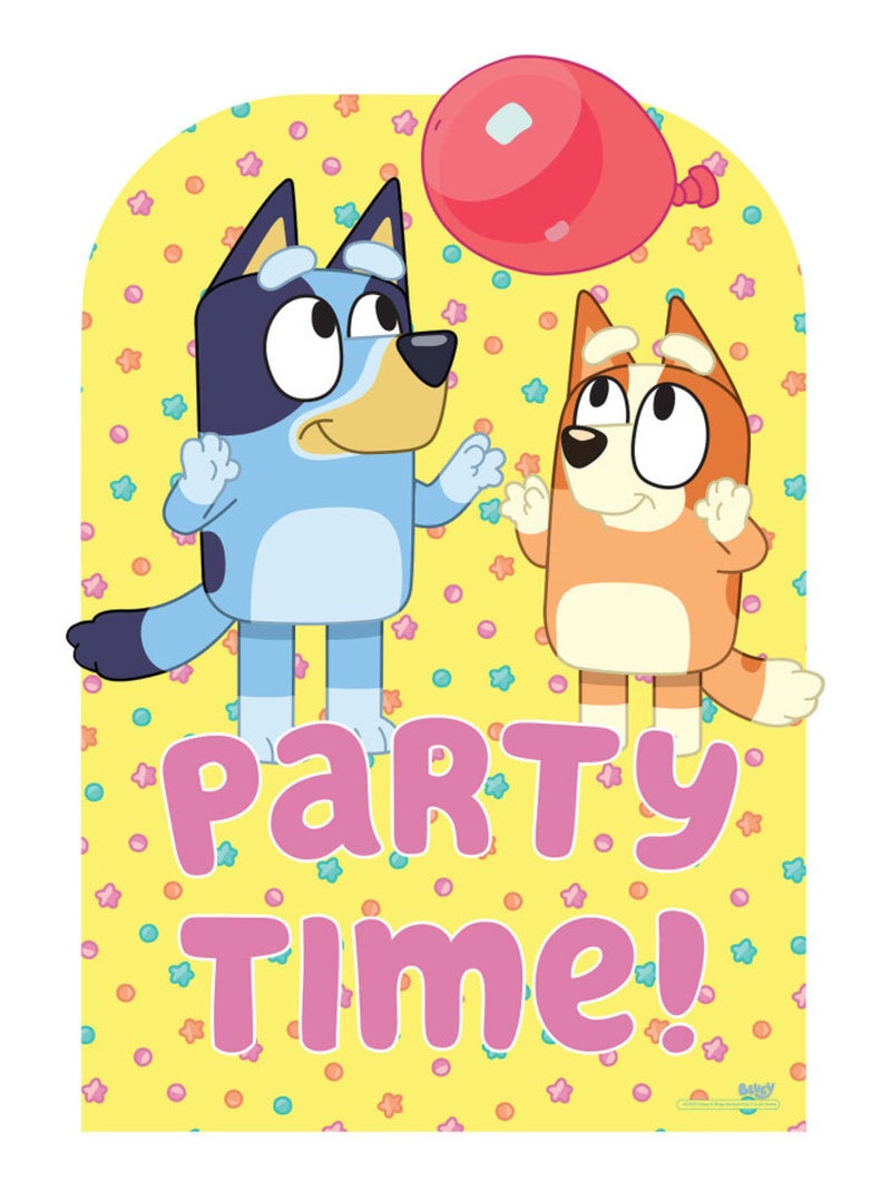 Figurine en carton - Backdrop Bluey Party Time ! - Haut 135 cm Multicolore - Kiabi