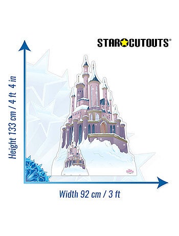 Figurine en carton - Disney Château de Princesses de Noël Hiver - Haut 133 cm