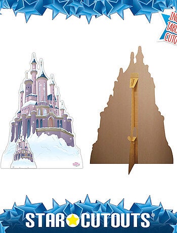 Figurine en carton - Disney Château de Princesses de Noël Hiver - Haut 133 cm