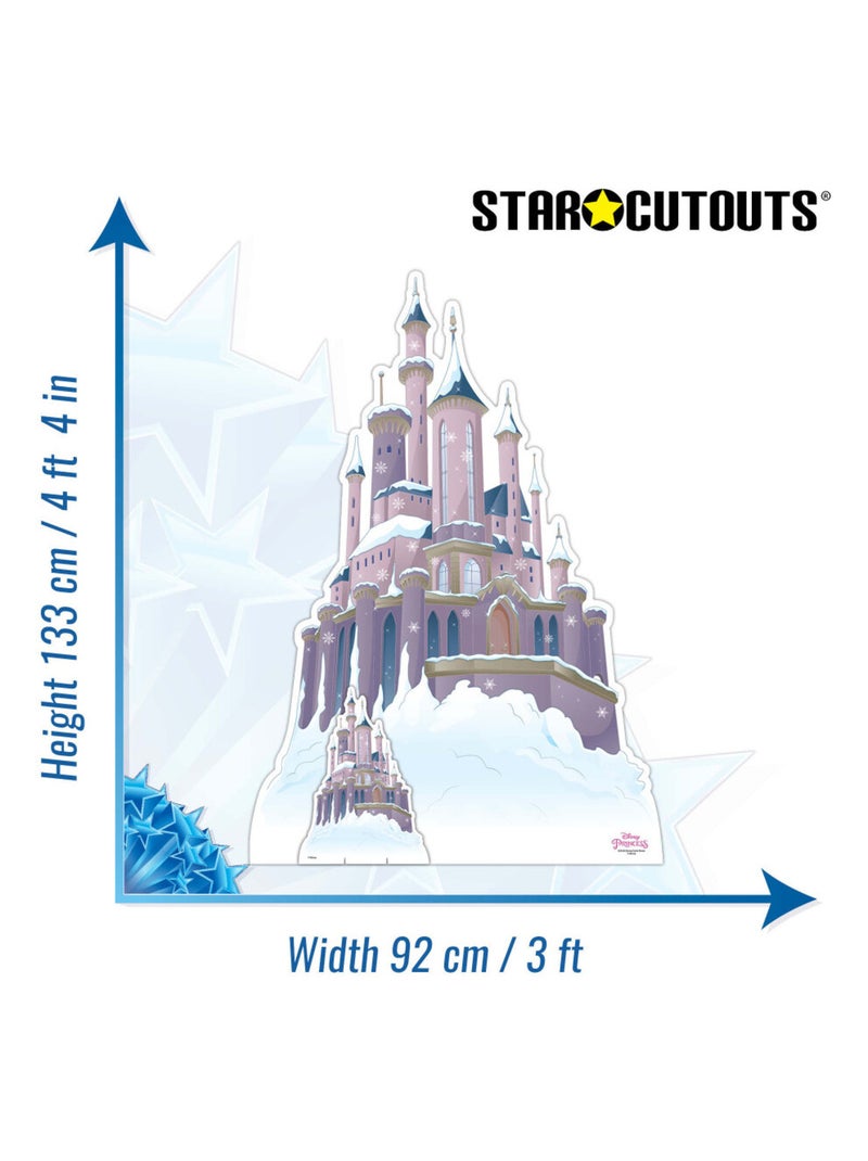 Figurine en carton - Disney Château de Princesses de Noël Hiver - Haut 133 cm Multicolore - Kiabi