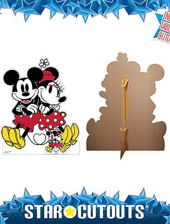 Figurine en carton - Disney Mickey et Minnie ensemble formant un joli couple - Haut 118 cm
