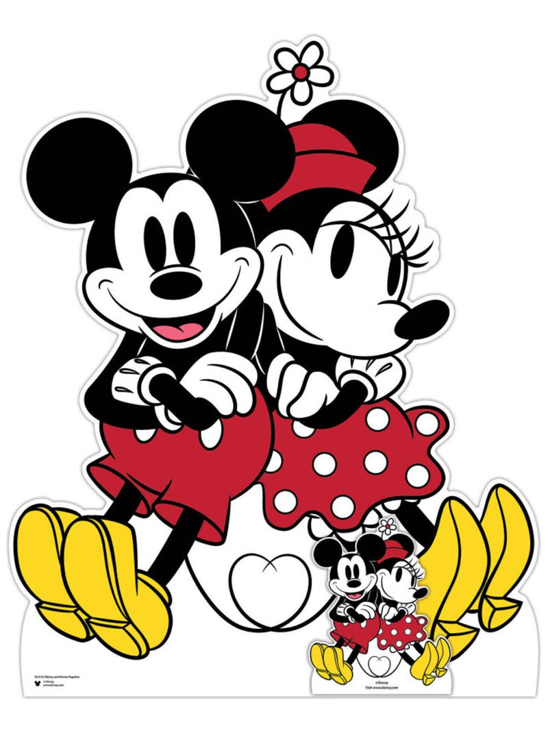 Figurine en carton - Disney Mickey et Minnie ensemble formant un joli couple - Haut 118 cm Multicolore - Kiabi