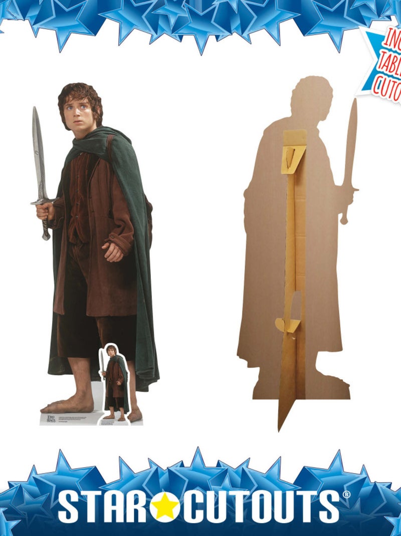 Figurine en carton - Frodon vêtu de marron et d'une cape verte - Le Seigneur des Anneaux - Haut 134 Marron - Kiabi