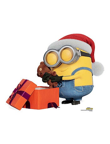 Figurine en carton - Les Minions Bob - Noël - Haut 71 cm