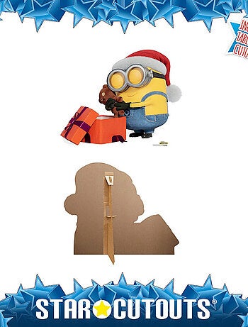 Figurine en carton - Les Minions Bob - Noël - Haut 71 cm