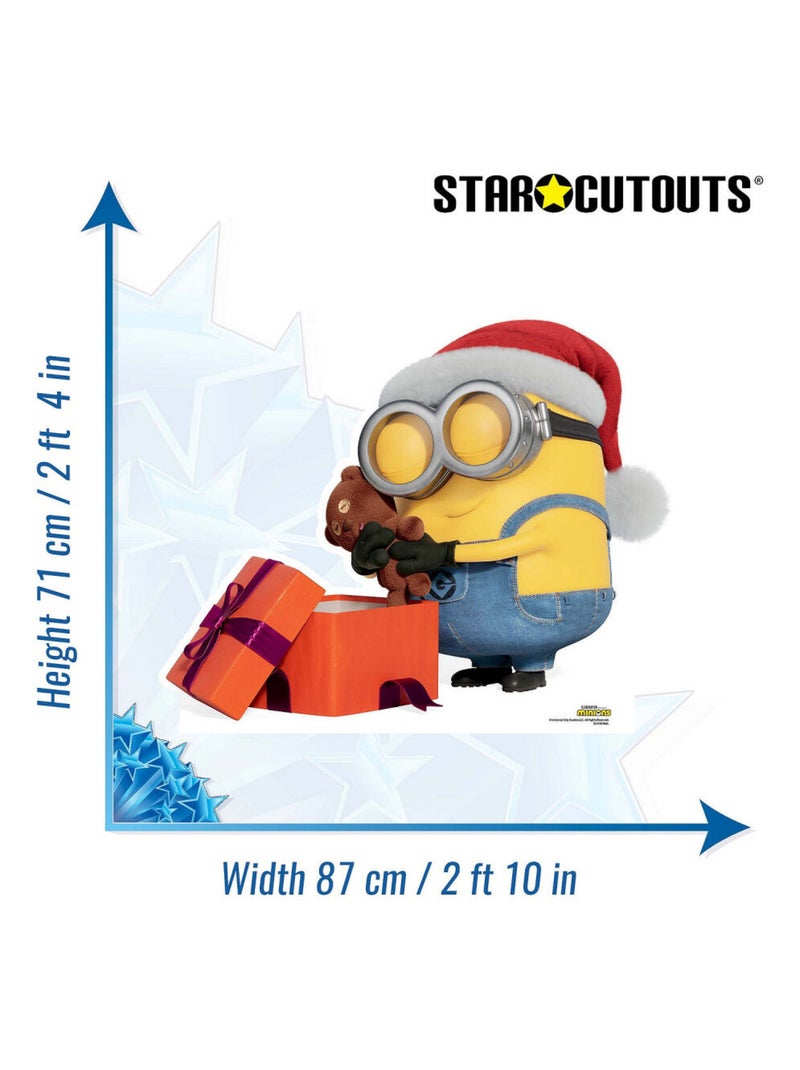 Figurine en carton - Les Minions Bob - Noël - Haut 71 cm Jaune - Kiabi