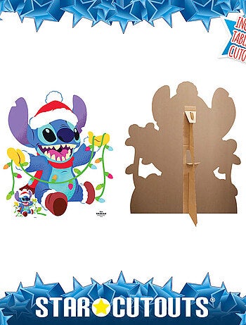 Figurine en carton - Noël - Disney Stitch - Haut 88 cm