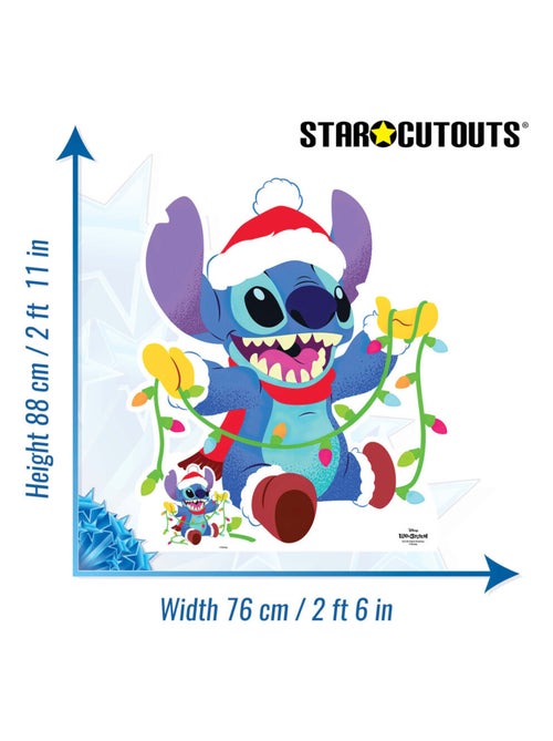Figurine en carton - Noël - Disney Stitch - Haut 88 cm - Kiabi