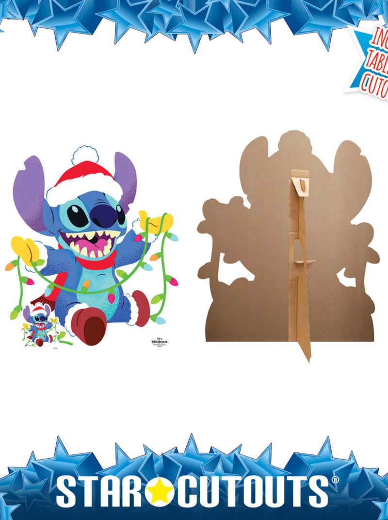 Figurine en carton - Noël - Disney Stitch - Haut 88 cm Bleu - Kiabi
