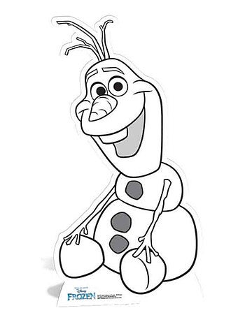 Figurine en carton à colorier - Olaf - La Reine des Neiges - 90 cm