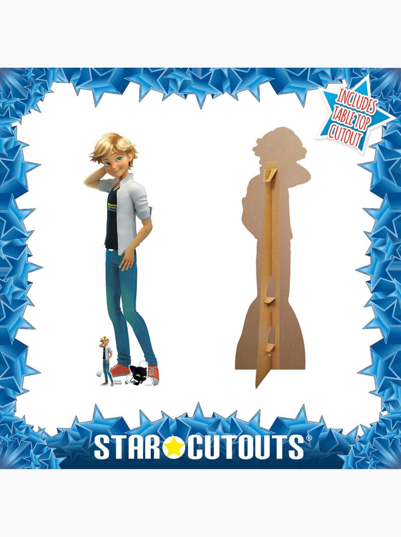Figurine en carton Adrien Agreste - Miraculous Ladybug et Chat et une mini-figurine - H 151 cm Multicolore - Kiabi