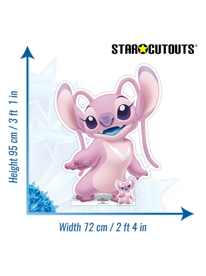 Figurine en carton – Angel - Lilo et Stitch - Haut 95 cm Rose - Kiabi