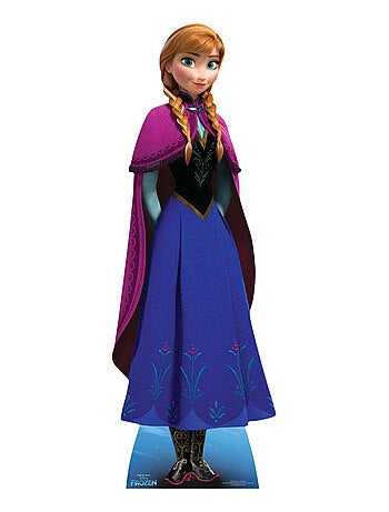 Figurine en carton Anna La Reine des Neiges Disney les mains dans les poches -Haut 155 cm