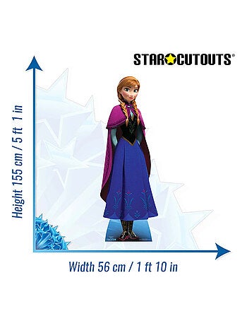 Figurine en carton Anna La Reine des Neiges Disney les mains dans les poches -Haut 155 cm