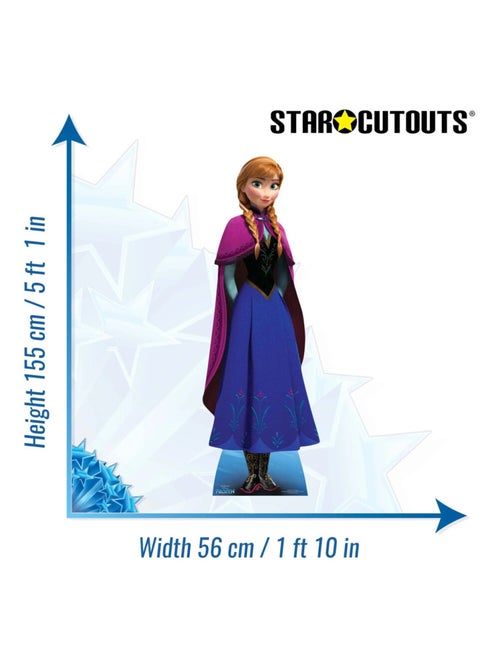 Figurine en carton Anna La Reine des Neiges Disney les mains dans les poches -Haut 155 cm - Kiabi