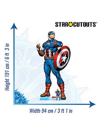 Figurine en carton Avengers Captain America Comics H 191 CM
