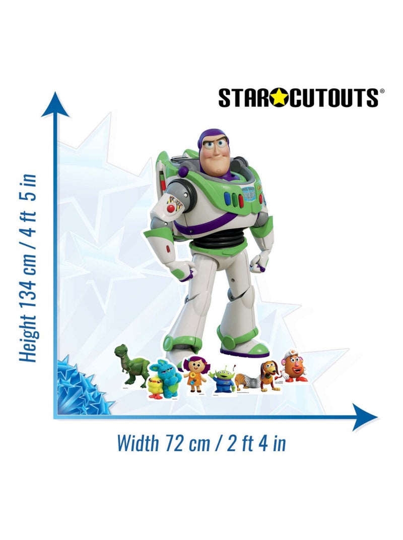 Figurine en carton Buzz l'éclair Toy Story et Six Mini Figurines - 134 cm Multicolore - Kiabi