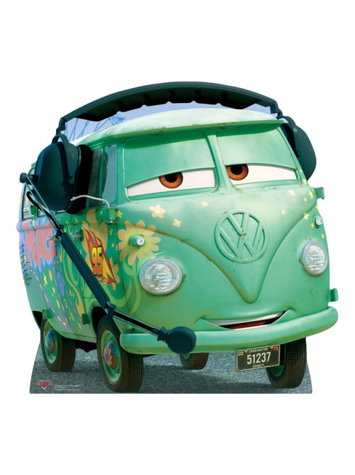 Figurine en carton Disney Cars Fillmore minibus Volkswagen Combi 1960 - H 110 CM - Kiabi