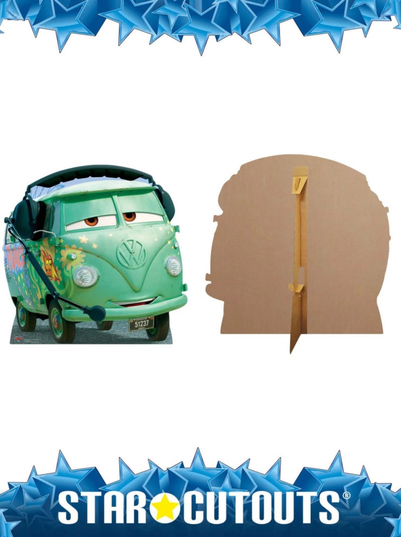 Figurine en carton Disney Cars Fillmore minibus Volkswagen Combi 1960 - H 110 CM Vert - Kiabi