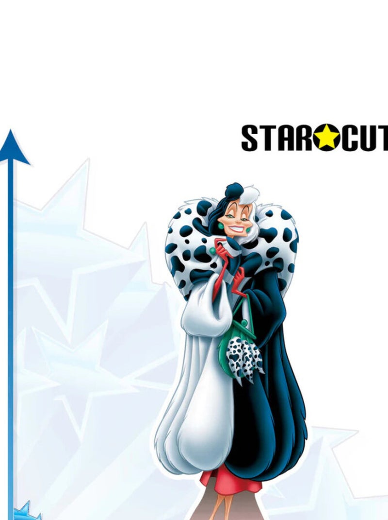 Figurine en carton Disney Classic Cruella les 101 Dalmatiens Hauteur 171 cm Bleu - Kiabi