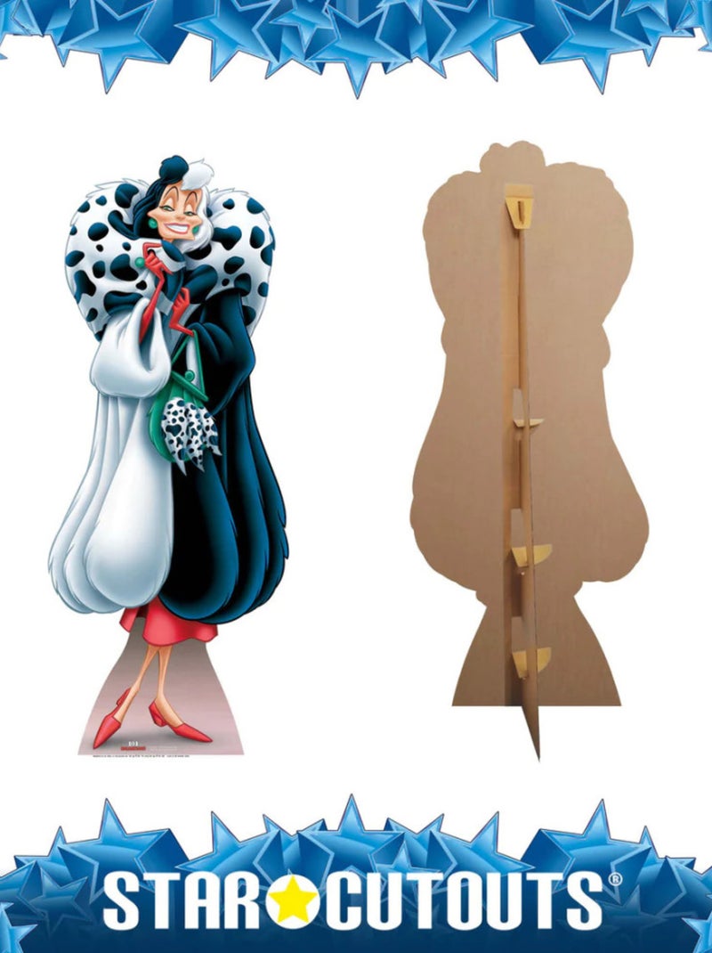 Figurine en carton Disney Classic Cruella les 101 Dalmatiens Hauteur 171 cm Bleu - Kiabi
