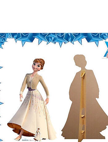 Figurine en carton Disney La Reine des Neiges 2 Anna robe crème Hauteur 164 cm