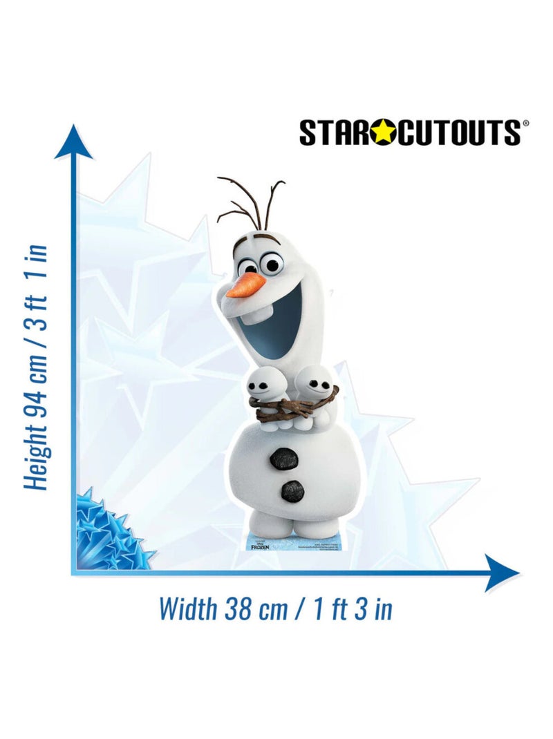 Figurine en carton Disney La Reine des Neiges 2 Olaf et petits bonhommes de neige Hauteur 94 cm Blanc - Kiabi