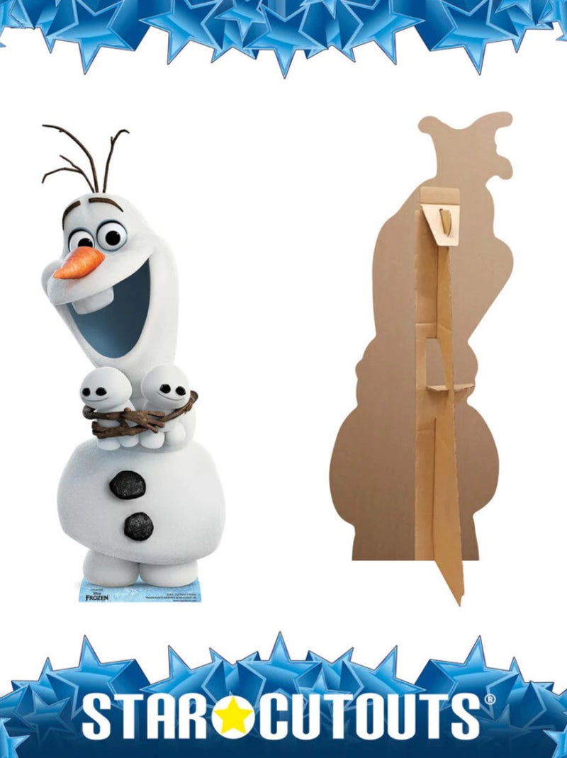 Figurine en carton Disney La Reine des Neiges 2 Olaf et petits bonhommes de neige Hauteur 94 cm Blanc - Kiabi