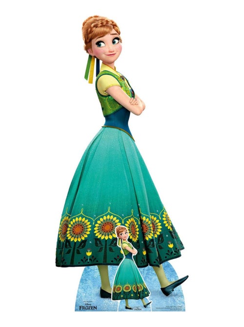 Figurine en carton Disney La Reine des neiges : Une fête givrée Anna Hauteur 168 CM - Kiabi