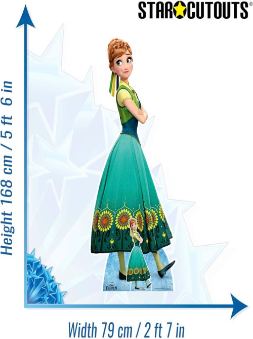 Figurine en carton Disney La Reine des neiges : Une fête givrée Anna Hauteur 168 CM - Kiabi