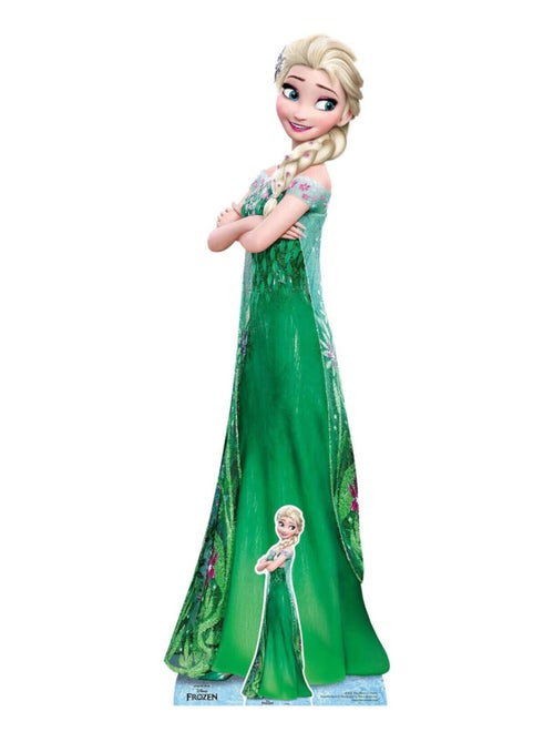 Figurine en carton Disney La Reine des Neiges : Une fête givrée Elsa Hauteur 155 CM - Kiabi