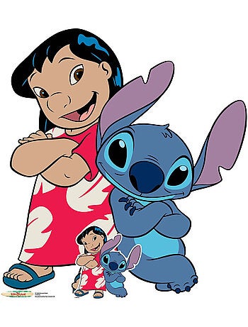 Figurine en carton Disney Lilo et Stitch les bras croisés- 114 cm