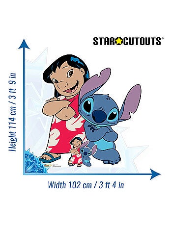 Figurine en carton Disney Lilo et Stitch les bras croisés- 114 cm