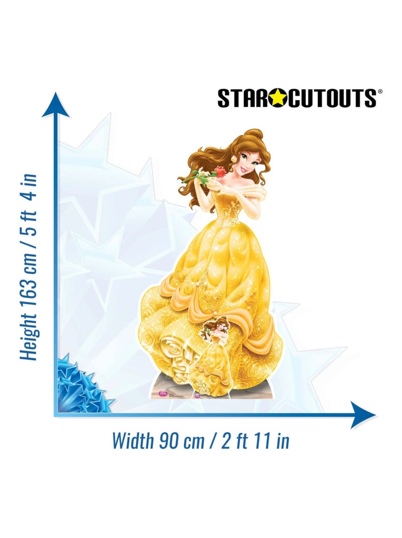 Figurine en carton  Disney Princesse Belle H 160 CM Jaune - Kiabi