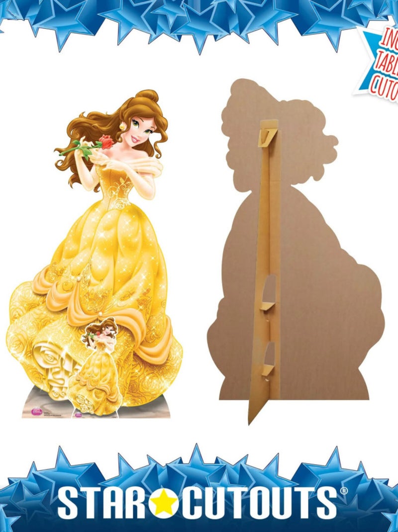 Figurine en carton  Disney Princesse Belle H 160 CM Jaune - Kiabi