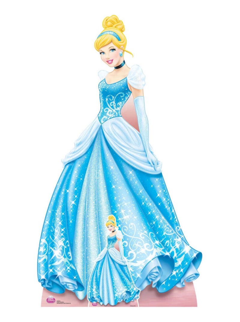 Figurine en carton  Disney Princesse Cendrillon H 176 CM Bleu - Kiabi