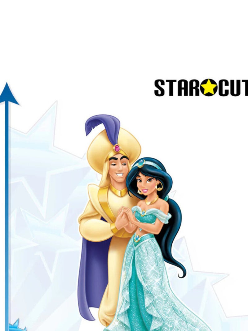 Figurine en carton Disney Princesse Jasmine et Aladdin Hauteur 89 cm Bleu - Kiabi