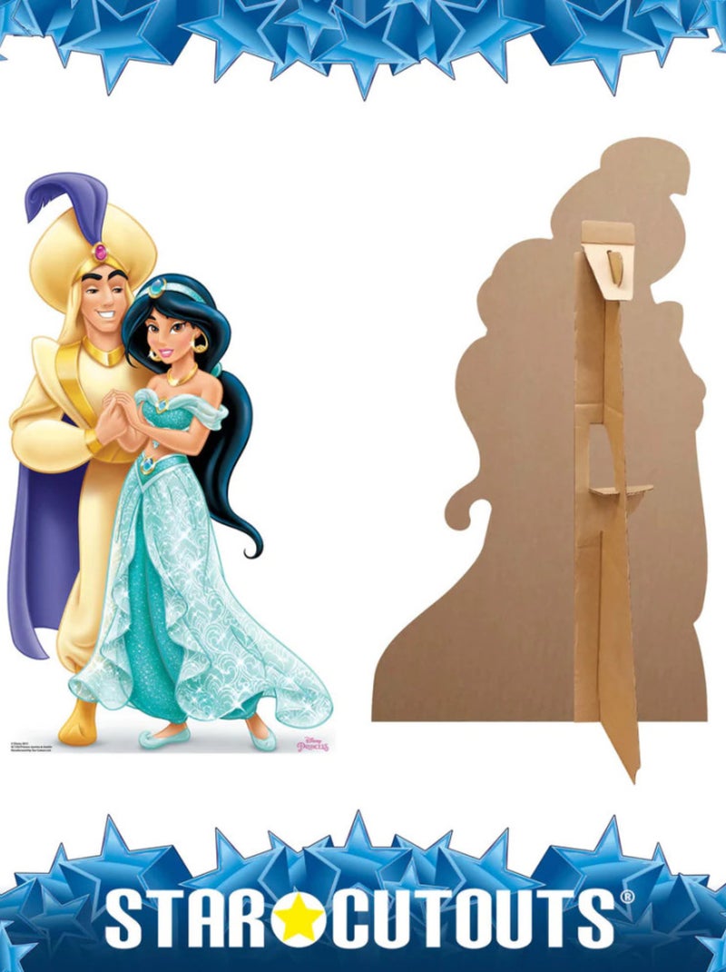 Figurine en carton Disney Princesse Jasmine et Aladdin Hauteur 89 cm Bleu - Kiabi