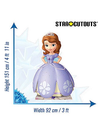 Figurine en carton Disney Princesse Sofia les mains sur les hanches - Haut 150 CM