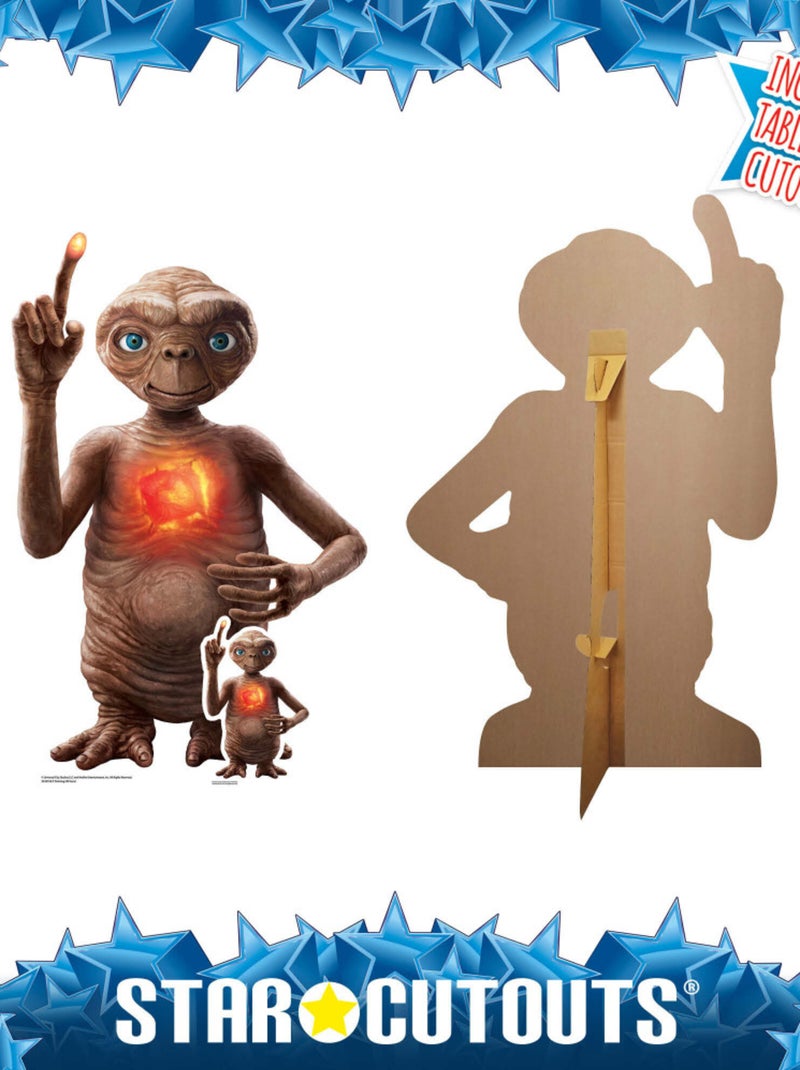 Figurine en carton  E.T l'Extra-Terrestre -Téléphone Maison - Edition 40ème anniversaire - Haut 121 Marron - Kiabi