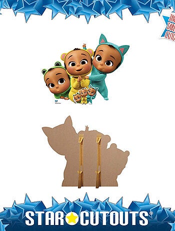 Figurine en carton figurine en carton Baby boss les triplés Fred, Eric et Frédéric bébé jaune, vert