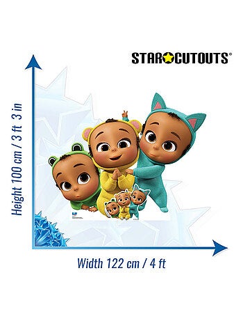 Figurine en carton figurine en carton Baby boss les triplés Fred, Eric et Frédéric bébé jaune, vert
