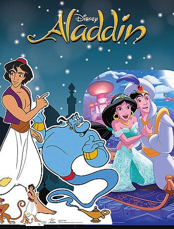Figurine en carton Genie d'Aladdin Disney Hauteur 88 CM