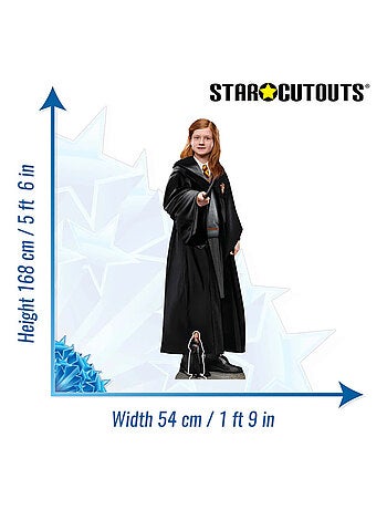 Figurine en carton Ginny Weasley avec baguette magique en uniforme Griffondor Film Harry Potter 168