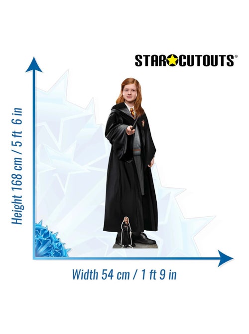 Figurine en carton  Ginny Weasley avec baguette magique en uniforme Griffondor Film Harry Potter 168 - Kiabi