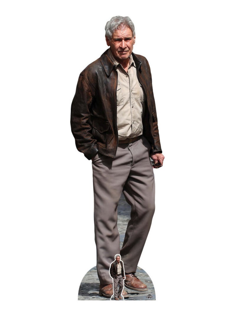 Figurine en carton Harrison Ford Tee-Shirt Beige et Veste en Cuir Marron - Acteur Américain - Haut 1 Marron - Kiabi