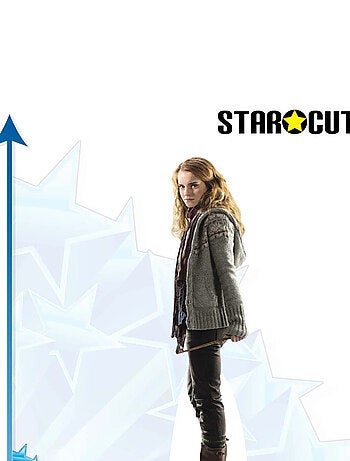 Figurine en carton Hermione Granger avec baguette magique en tenue de ville Film Harry Potter 170 C