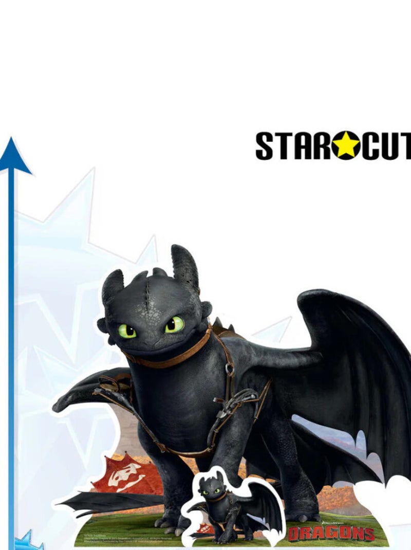 Figurine en carton Krokmou Dragons Hauteur 61 cm Noir Noir - Kiabi