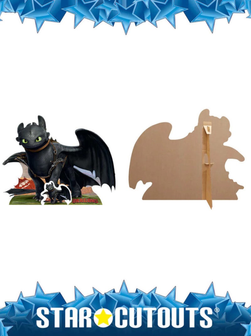 Figurine en carton Krokmou Dragons Hauteur 61 cm Noir Noir - Kiabi