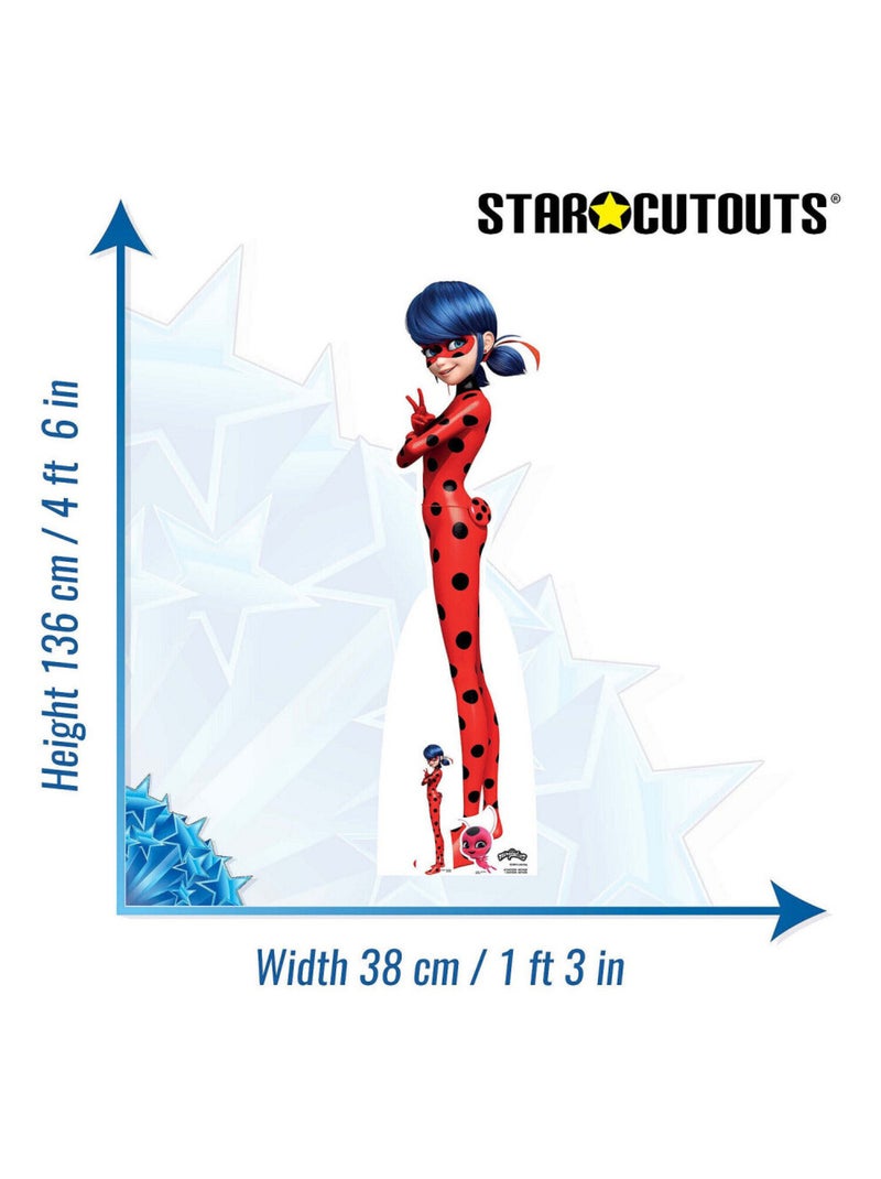 Figurine en carton Ladybug - Miraculous Ladybug et Chat et une mini-figurine- H 136 cm Multicolore - Kiabi